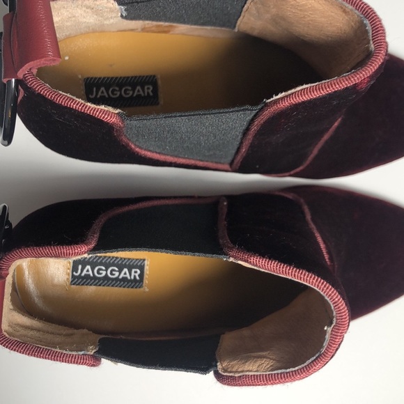 Velvet Burgundy Booties - Picture 4 of 10